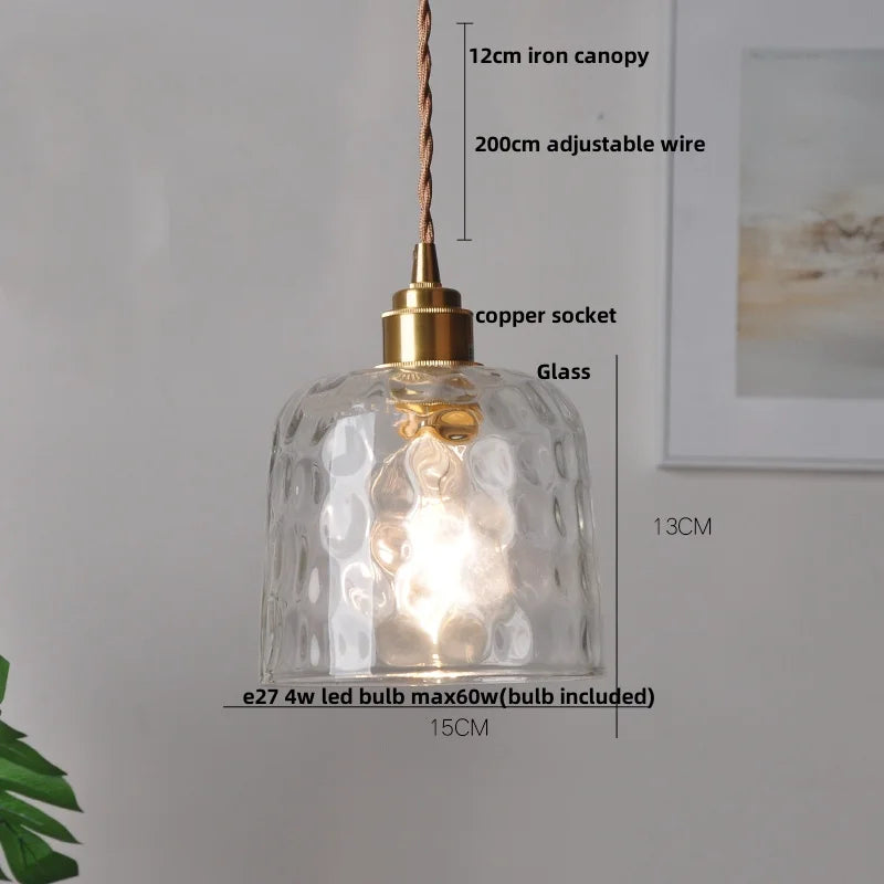 Glass LED Pendant Lamp: Nordic Modern Design, Adjustable Hanging Light Fixture