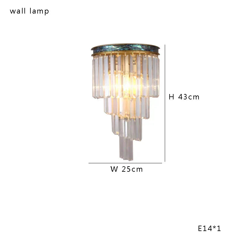 Classic Gray Glass Large Pendant Light - Vintage Lobby Hanglamp Lamparas