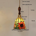 Tiffany Glass LED Pendant Light Fixture for Home Decor and Hotel Dining