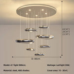 Chrome LED Ceiling Chandelier Cobblestone Pendant Lights - Modern Luxury Luminarias Fixtures