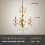 Crystal Pendant Chandelier Foyer Light Luxury Candle Design Led Lamparas