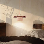 Wabi Sabi LED Pendant Lamps Yellow Travertine Wood Hanging Lights