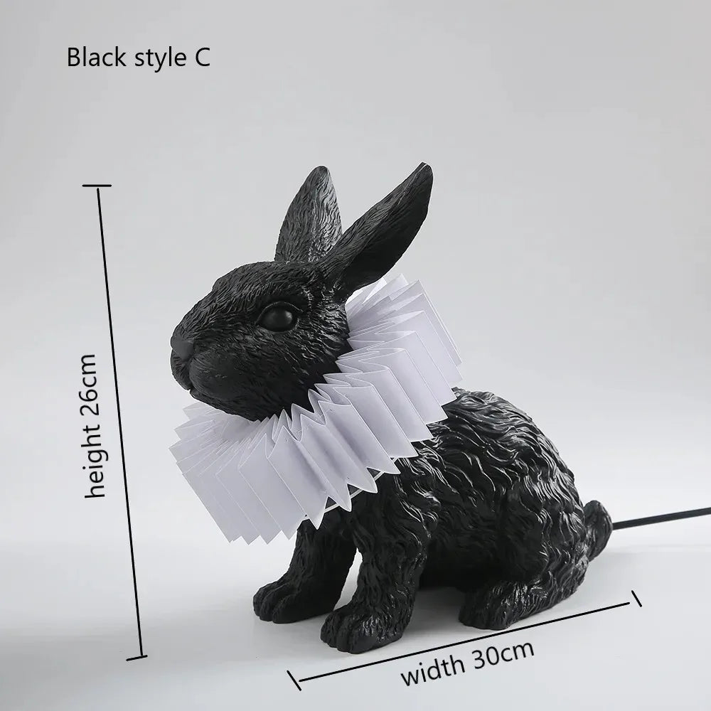 Rabbit Resin Table Lamp for Kids Room Decor