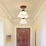 White Glass LED Ceiling Light - Modern Nordic Style Home Decor