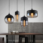 Nordic LED Glass Pendant Lights - Modern Wood Art for Stylish Living Spaces