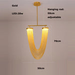 LED Aluminum Ceiling Chandelier Lighting Hanging Lamps for Foyer