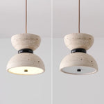 Afralia™ Wabi Sabi LED Pendant Lights Yellow Travertine Stone Hang Lamp