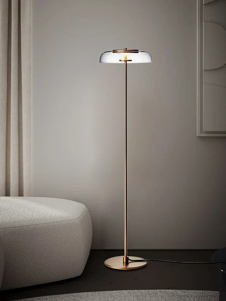 Modern Clear Glass LED Floor Lamp for Home Decor & Living Room Lightning