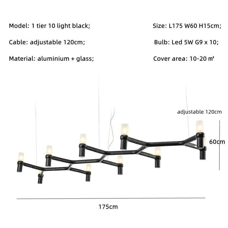 Afralia™ Metal Pendant Chandelier LED Lighting Fixture for Modern Luxury Foyer, Stairs & Indoor