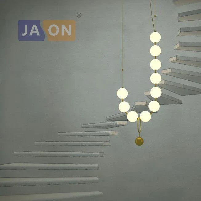 Brass Artistic Necklace Chandelier Lighting for Living Room