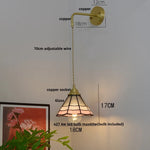 Glass Brass LED Wall Sconce Vintage Vanity Light Wandlamp