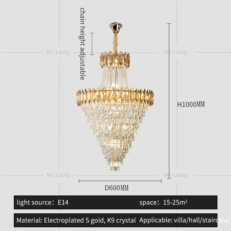 Postmodern Crystal Chandelier for Luxe Spaces