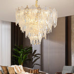 French Crystal Chandelier Cream Wind Lighting Elegant Luxury Lights
