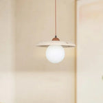 Afralia™ Yellow Cave Stone LED Pendant Lights Natural Wood Hanging Lamp