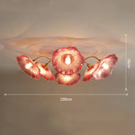 Lotus Leaf Glass Ceiling Chandelier with E14 Bulb