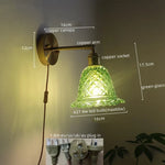 Copper Glass Nordic LED Wall Lights for Balcony Bedroom Mirror Bathroom