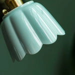 Afralia™ Lotus Flower Ceramic LED Pendant Lampshade for Home Decor