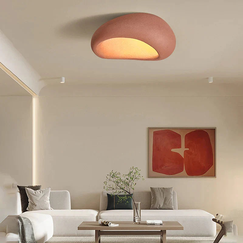 Wabi Sabi LED Ceiling Light White Gray Chandelier for Living Dining Bedroom