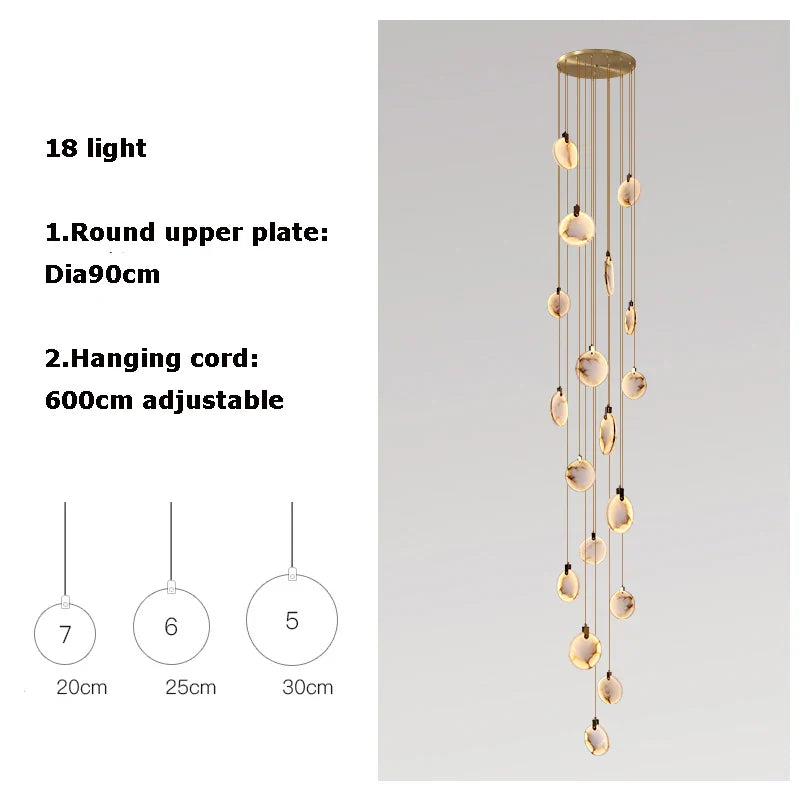 LED Marble Gold Chandelier for Living Room, 2025 Trend Lustre Lighting