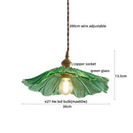 Copper Glass LED Pendant Lamp with Knob Switch - Modern Hanging Light Fixtures
