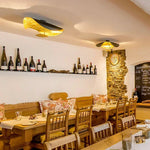 Lotus Leaf LED Ceiling Chandelier Black/White Indoor Lighting