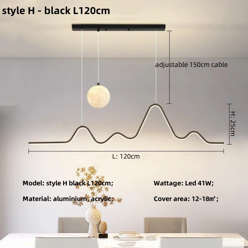 Afralia™ Minimalistic LED Pendant Light for Modern Dining Room Elegance