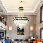 Crystal Chandelier Spiral Staircase Living Room Lamp Texture Design