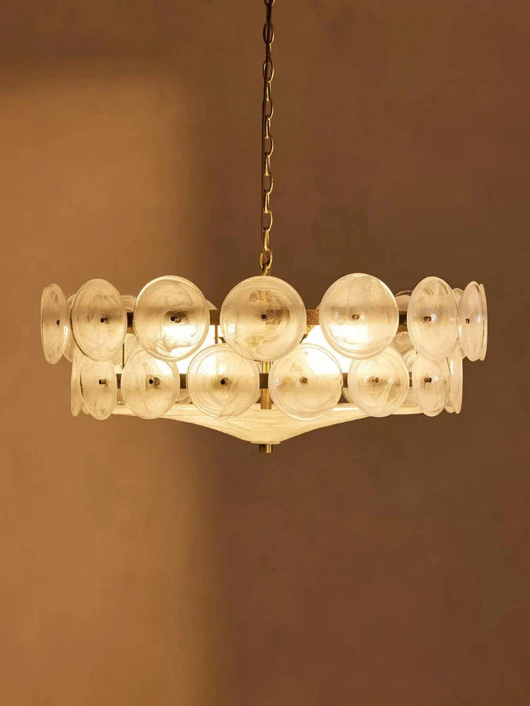 Crystal Pendant Light French Retro Design for Villa Bedroom Living Room