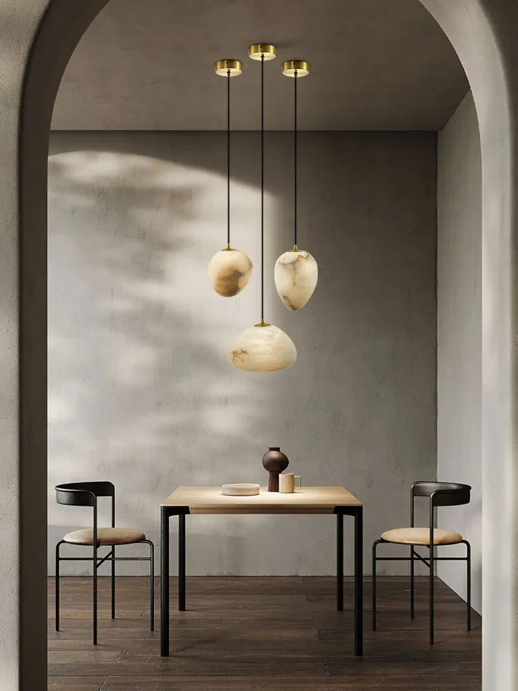 Geometry Marble LED Chandelier for Living Room Kitchen Island