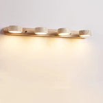 Travertine Wall Sconce Light Wood Rotatable for Bedroom Bedside