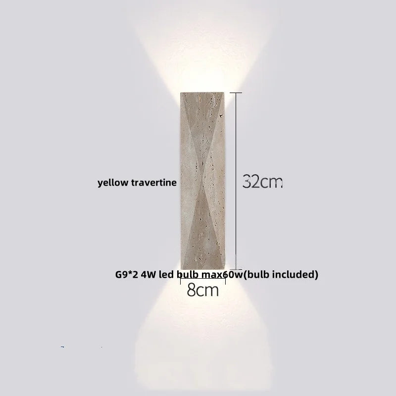 LED Wall Light Fixture Bedroom Balcony Hallway Waterproof Square Terrazzo Bedside Lamp