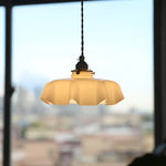 Yellow Glass LED Pendant Light: Modern Nordic Hanging Lamp for Dining Room & Kitchen