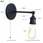 Afralia™ Loft LED Wall Light Industrial Vintage Bedroom Bedside Lamp