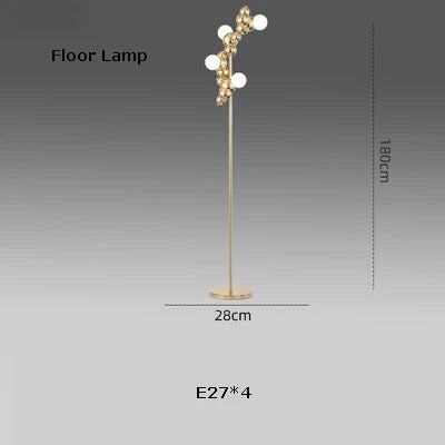 Silver Gold Molecule Stainless Steel LED Chandelier - 2022 Trend