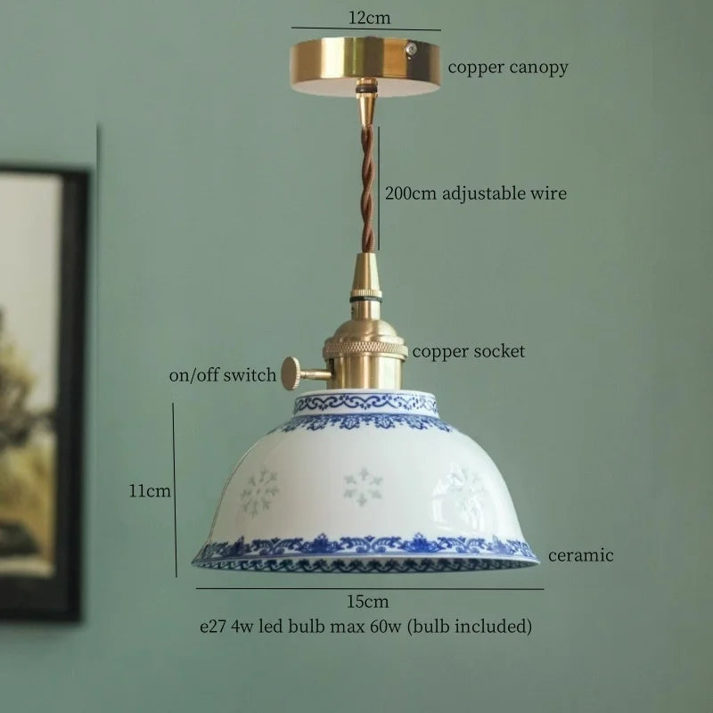 White Ceramic LED Pendant Lamp - Nordic Minimalism Design