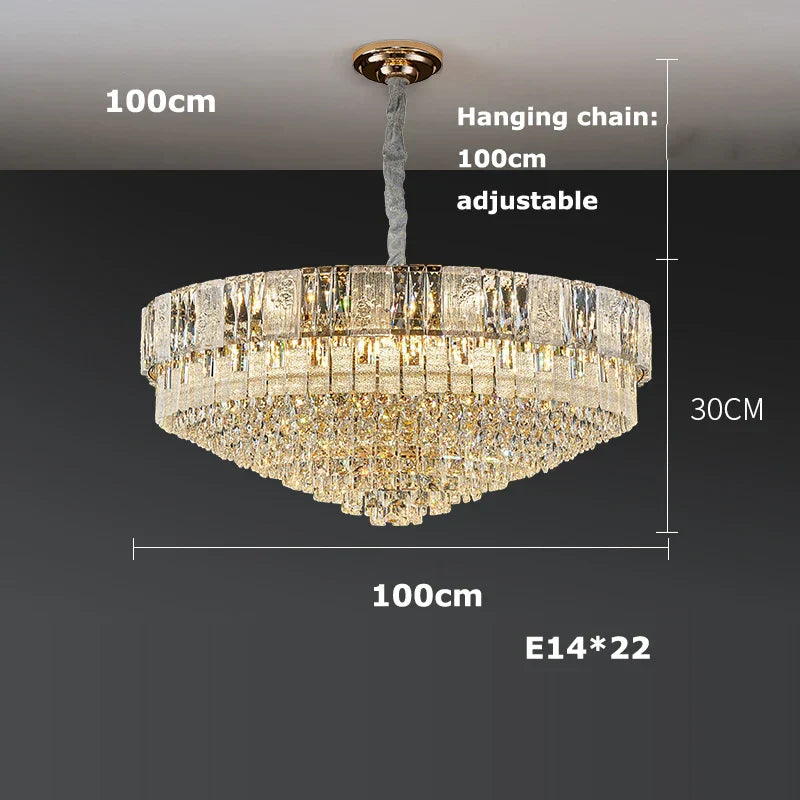 Silver Gold Chandelier Lighting Suspension Elegant Luminaire for Dinning Room
