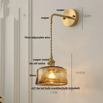 Afralia™ Vintage LED Wall Light Up Down Rotate Pull Chain Switch Bedside Lamp