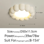 Nordic Flower LED Ceiling Light Cream Green White Round Bedroom Hotel Bathroom Afralia™