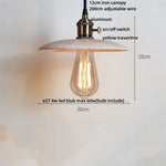 LED Wood Canopy Pendant Lights Yellow Travertine Stone Hanging Lamp