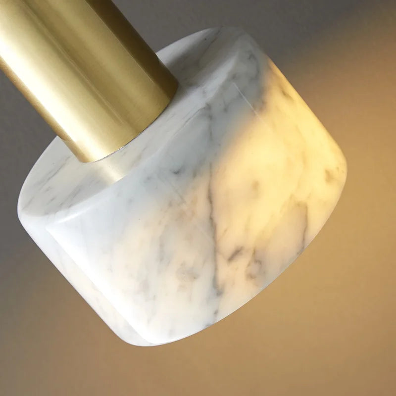 Copper Marble LED Pendant Light for Kitchen Living Room Bedroom Decor