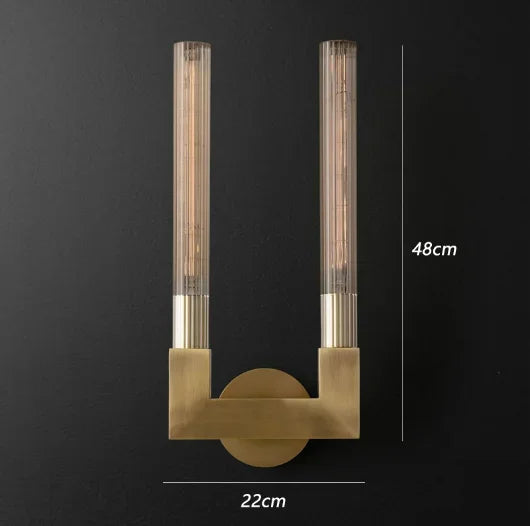 Retro Glass Wall Sconces for Hotel Clubhouse Corridor and Bedroom
