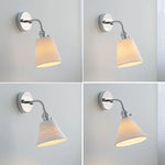 White Ceramic LED Wall Lights Adjustable Modern Bedside Lamp