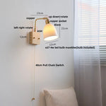 Rotatable LED Wall Light Fixture with Pull Chain Switch, Modern Nordic Design