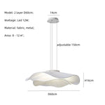 Fabric LED Pendant Chandelier: Modern Nordic Lighting for Dining Room, Bar, Home Decor