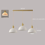 White Ceramic LED Pendant Lamp Modern Hanging Light Fixtures
