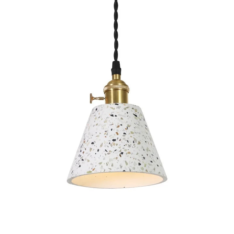 Terrazzo LED Pendant Lights, Adjustable Wire, Nordic Modern Hanging Lamp