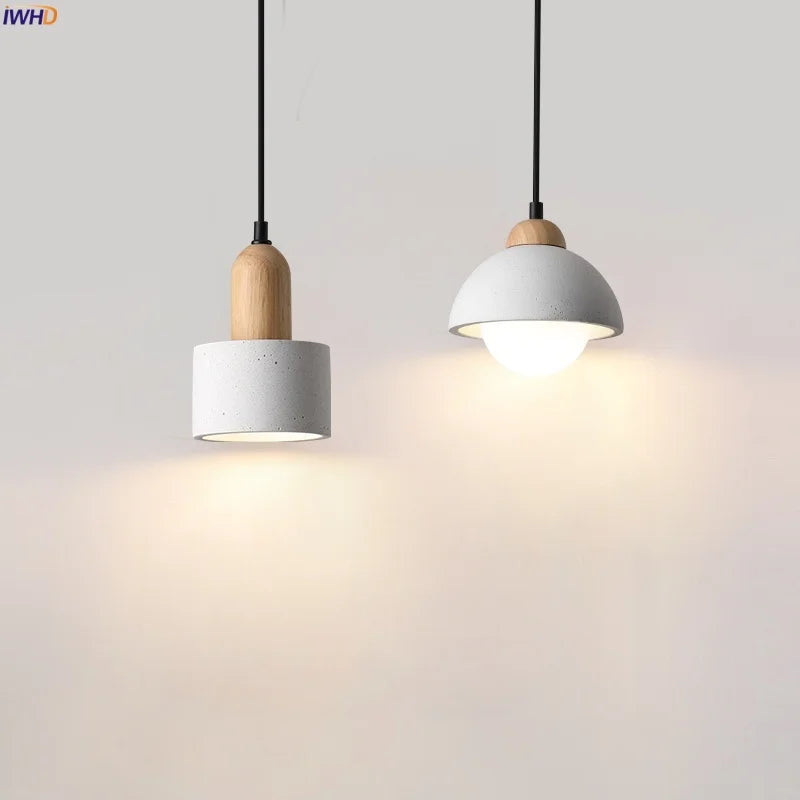 Sandstone LED Pendant Lamp for Home Decor, Japanese Wabi Sabi Hanging Light