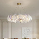 Afralia Petals Crystal Chandelier Light: French Living Room & Dining Room Luxury Lighting