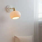 Afralia™ Nordic Ceramic LED Wall Sconce Copper Bedside Lamp for Living Room Bedroom Mirror