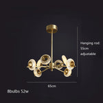 Crystal Lustre LED Chandelier for Home Decor - Luxury Round Ceiling Lamp